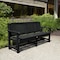 Highwood Usa 6ft Commercial Grade Garden Bench Outdoor Furniture for Patio, Yard and Garden CM-BENSQ62-BKE - alternate 2